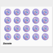 schildpad Octopus Jellyfish Swimming Ronde Sticker (Vel)