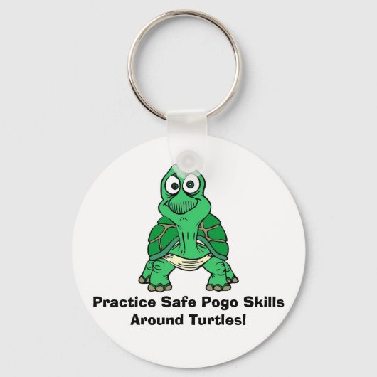 Schildpad, oefen veilige pogovaardigheden rond sch sleutelhanger (Voorkant)