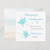 Schildpad Onder De Zee Aangepaste Dank Je Wel Bedankkaart (Voorkant / Achterkant)