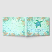 Schildpad onder het Baby shower Zee Gastenboek (Volledig)