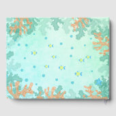 Schildpad onder het Baby shower Zee Gastenboek (Achterkant)