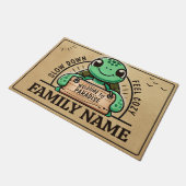 Schildpad ontwerp aanpasbaar voor warme gezinnen deurmat (Schuin)