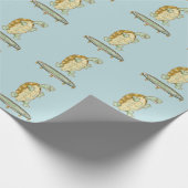 Schildpad op een trampoline cadeaupapier (Hoek)