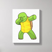 Schildpad op Hip Hop Dance Dab Canvas Afdruk (Voorkant)