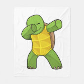 Schildpad op Hip Hop Dance Dab Fleece Deken (Voorkant)
