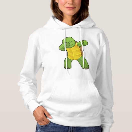 Schildpad op Hip Hop Dance Dab Hoodie (Voorkant)