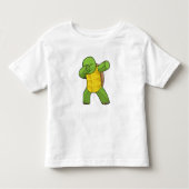 Schildpad op Hip Hop Dance Dab Kinder Shirts (Voorkant)