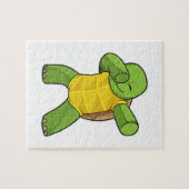 Schildpad op Hip Hop Dance Dab Legpuzzel (Horizontaal)