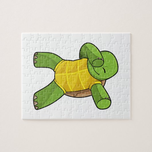 Schildpad op Hip Hop Dance Dab Legpuzzel (Horizontaal)