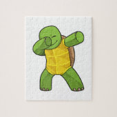 Schildpad op Hip Hop Dance Dab Legpuzzel (Verticaal)
