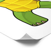 Schildpad op Hip Hop Dance Dab Poster (Hoek)