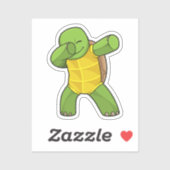Schildpad op Hip Hop Dance Dab Sticker (Vel)