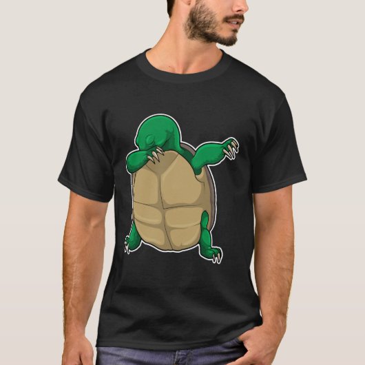 Schildpad op Hip Hop Dance Dab T-shirt (Voorkant)