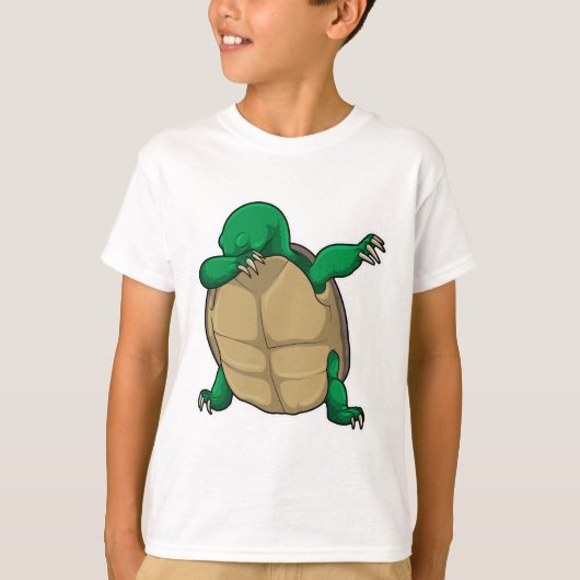 Schildpad op Hip Hop Dance Dab T-shirt (Voorkant)