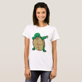 Schildpad op Hip Hop Dance Dab T-shirt (Voorkant volledig)
