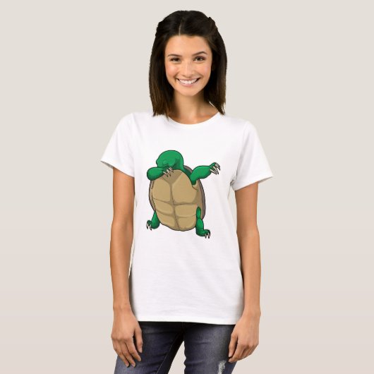 Schildpad op Hip Hop Dance Dab T-shirt (Voorkant volledig)