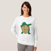 Schildpad op Hip Hop Dance Dab T-shirt (Voorkant volledig)