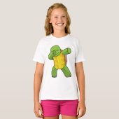 Schildpad op Hip Hop Dance Dab T-shirt (Voorkant volledig)