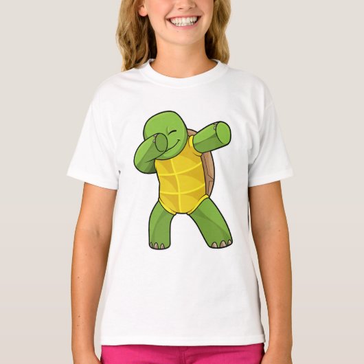 Schildpad op Hip Hop Dance Dab T-shirt (Voorkant)