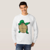 Schildpad op Hip Hop Dance Dab T-shirt (Voorkant volledig)