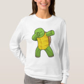 Schildpad op Hip Hop Dance Dab T-shirt (Voorkant)