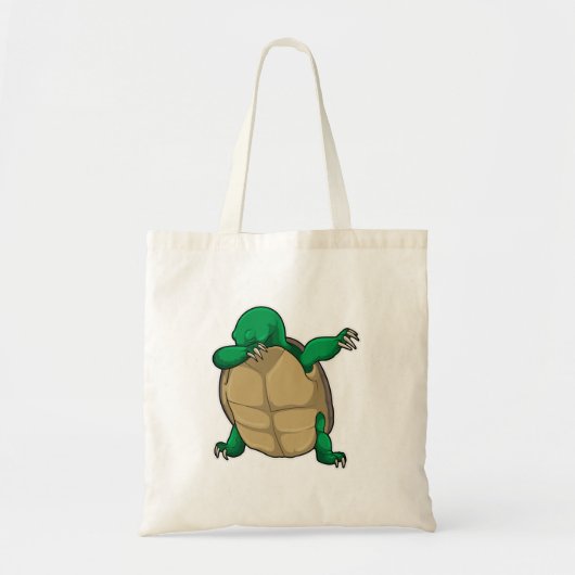 Schildpad op Hip Hop Dance Dab Tote Bag (Voorkant)