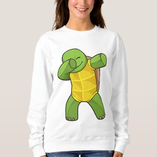 Schildpad op Hip Hop Dance Dab Trui (Voorkant)