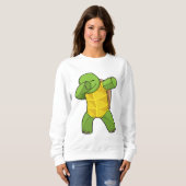 Schildpad op Hip Hop Dance Dab Trui (Voorkant volledig)