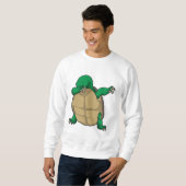 Schildpad op Hip Hop Dance Dab Trui (Voorkant volledig)