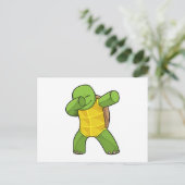 Schildpad op Hip Hop Dans Dab Briefkaart (Staand voorkant)
