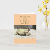 "SCHILDPAD OP ZIJN RUG GEDRAAID" GOED KAART (Gele Bloem)