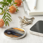 schildpad op zonsondergang sleutelhanger (Zijkant)