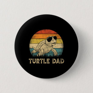 Schildpad Papa Schildpad Liefhebbers Papa Vaderdag Ronde Button 5,7 Cm