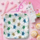 Schildpad  papieren bordje (Feest)