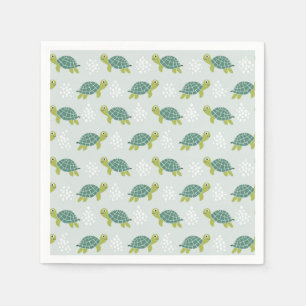 Schildpad Papieren Servetten, Zeedieren Kustfeestj Servet