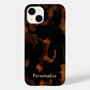 Schildpad Patroon Bruin Zwart Elegant Chic Case-Mate iPhone 14 Hoesje