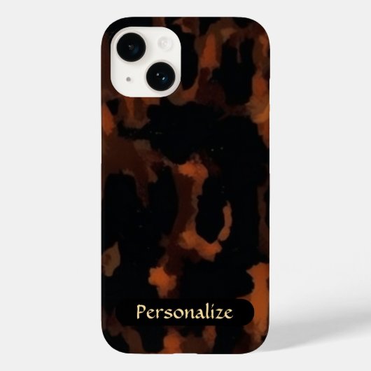 Schildpad Patroon | Bruin Zwart Elegant Chic Case-Mate iPhone Case (Achterkant)