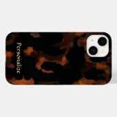 Schildpad Patroon | Bruin Zwart Elegant Chic Case-Mate iPhone Case (Achterkant (horizontaal))