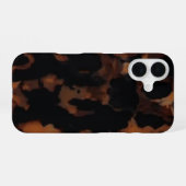 Schildpad Patroon, Chic Amber Schildpad Patroon iPhone 16 Hoesje (Achterkant horizontaal)