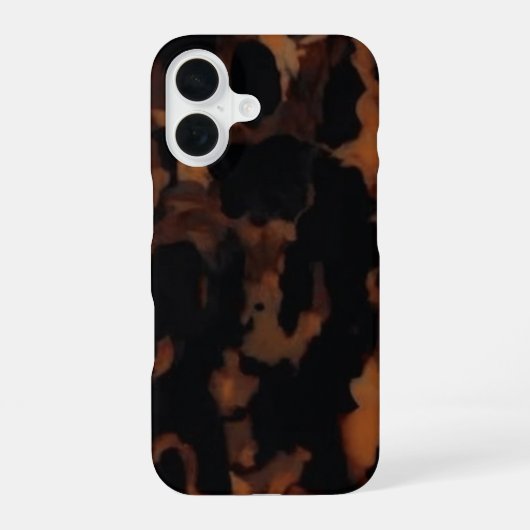 Schildpad Patroon, Chic Amber Schildpad Patroon iPhone 16 Hoesje (Achterkant)