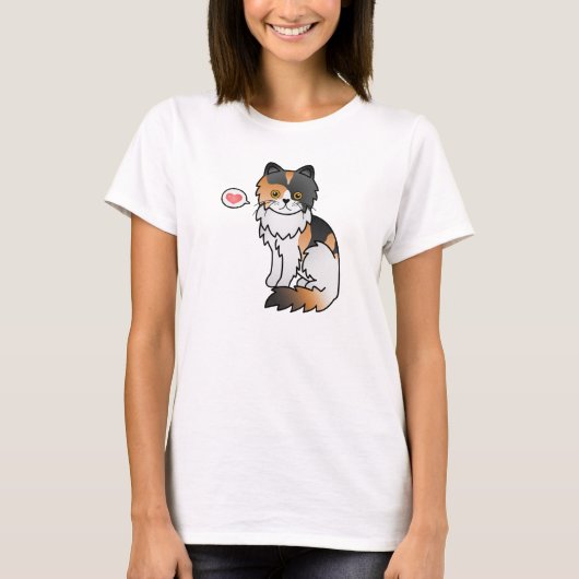 Schildpad Perzische Kat Liefde T-shirt (Voorkant)