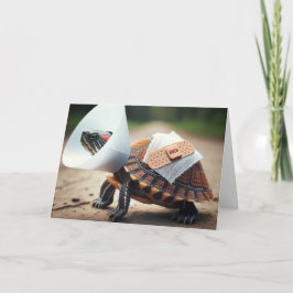 Schildpad pijn doen met verband kaart