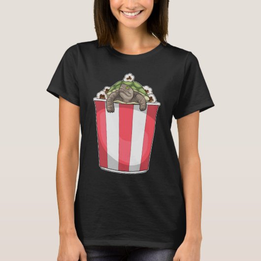 Schildpad Popcorn T-shirt (Voorkant)