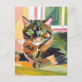 schildpad | Prachtig kattenschilderij Briefkaart (Voorkant)