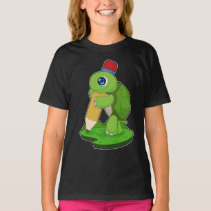 Schildpad Pupil Pencil School T-shirt