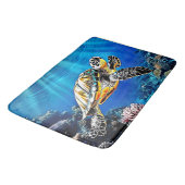 Schildpad Reef Glow Design Badmat (Gekanteld)