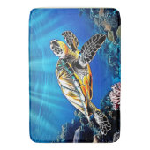 Schildpad Reef Glow Design Badmat (Voorkant Verticaal)