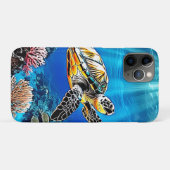 Schildpad Reef Glow Design Case-Mate iPhone Case (Achterkant (horizontaal))