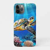 Schildpad Reef Glow Design Case-Mate iPhone Case (Achterkant)
