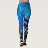 Schildpad Reef Glow Design Leggings (Achterkant)